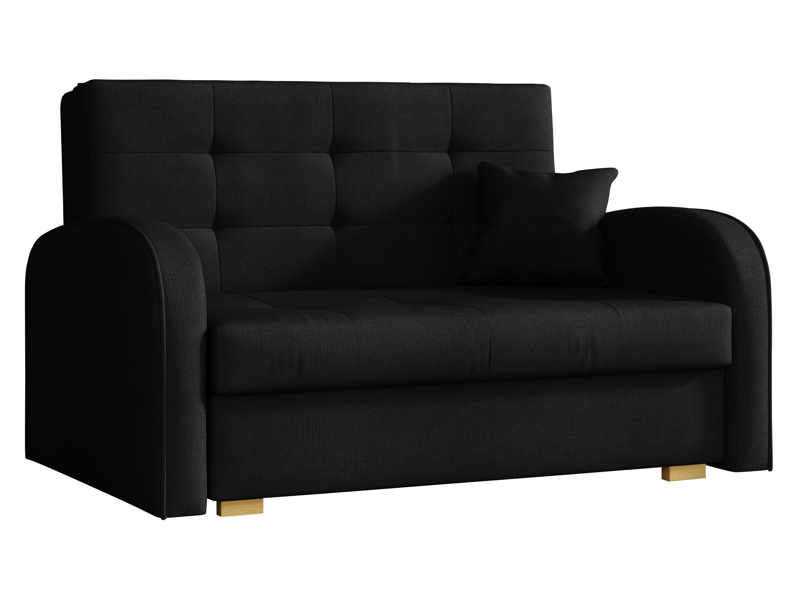 SCHLAFSOFA Viva Gold II - Schwarz/Braun, Holz/Textil (133/85/98cm) - MIRJAN24