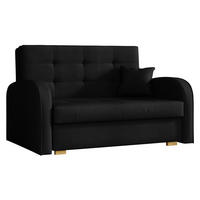 SCHLAFSOFA Viva Gold II - Schwarz/Braun, Holz/Textil (133/85/98cm) - MIRJAN24
