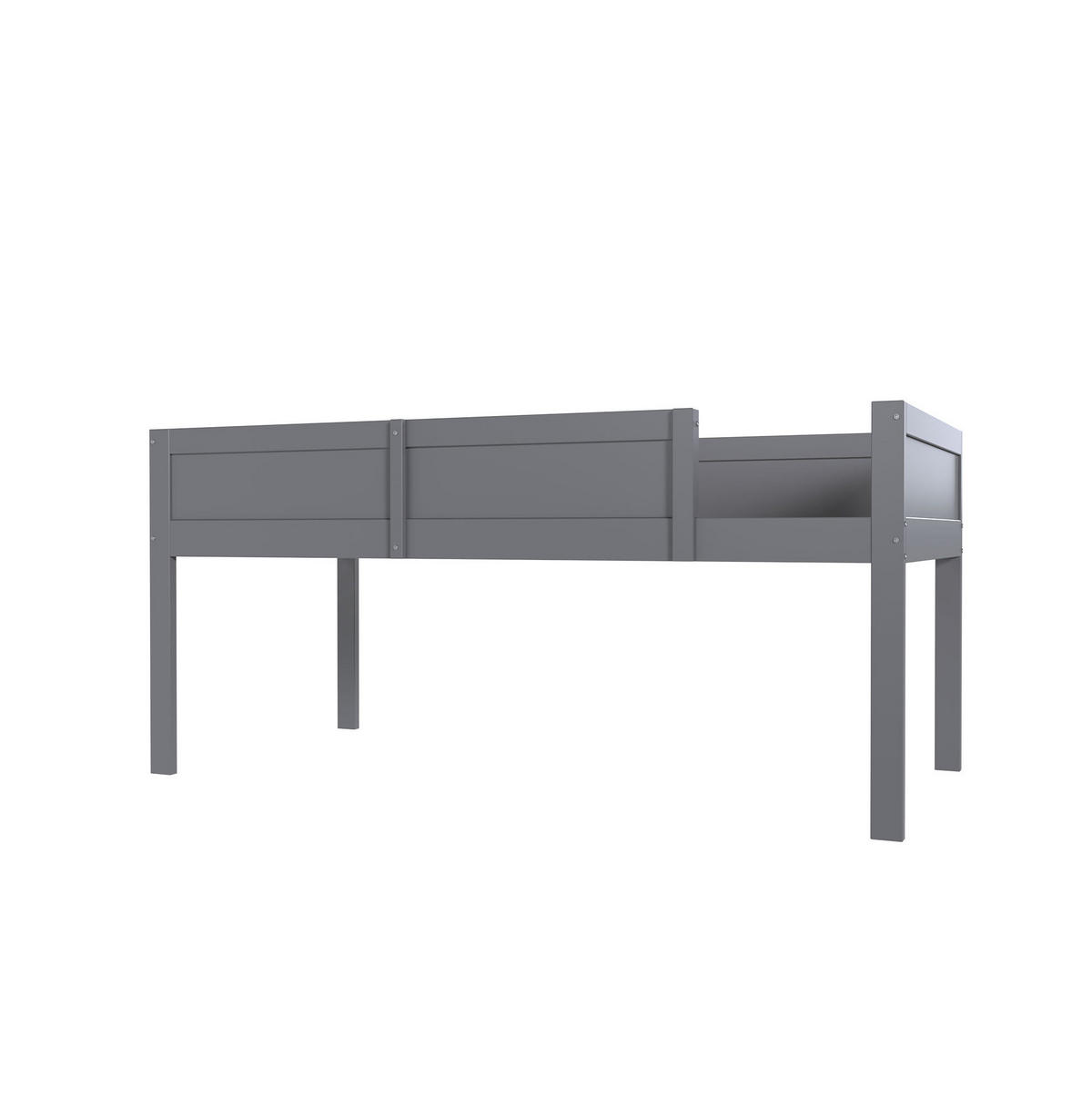 KINDERBETT 90/200 cm aus Kiefer mit 3 Schlafplätzen Grau - Grau, Holz (90/200cm) - Modenvie