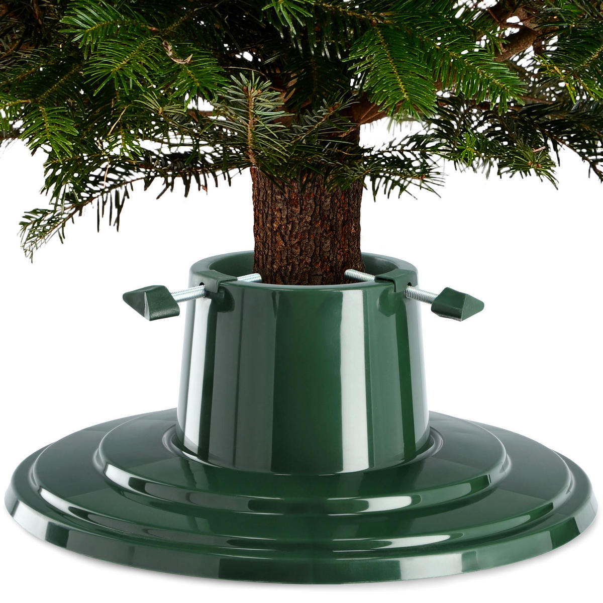 KADAX Weihnachtsbaumständer Christbaumständer 2m Grün - Grün, Kunststoff (15.5cm) - KADAX