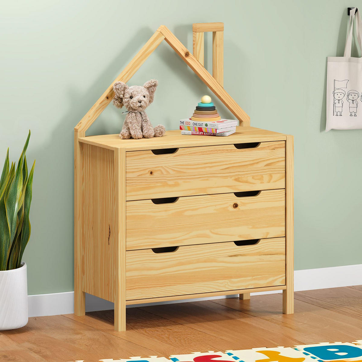 KOMMODE ELANO - Naturfarben, Holz (83/120/41cm) - IDIMEX
