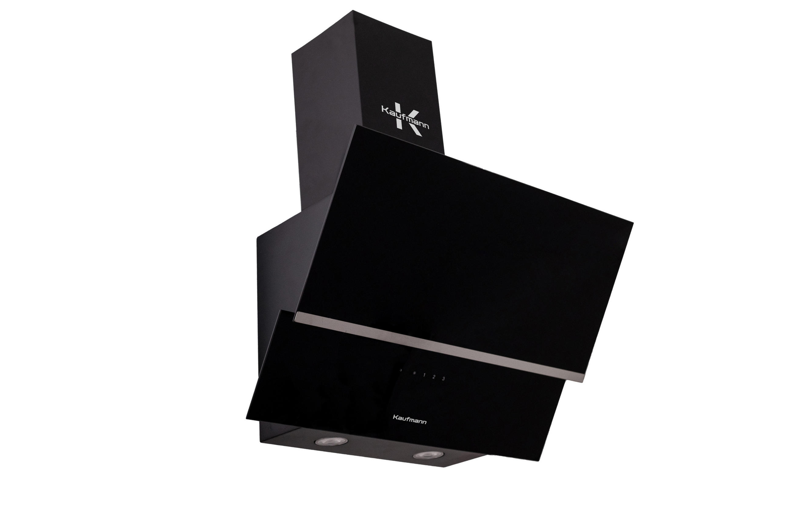 WANDHAUBE LUNA 60 BL, 1000 m³/h, 60 cm, Schwarz - Schwarz, Glas/Metall (59.6/82/40cm) - Kaufmann