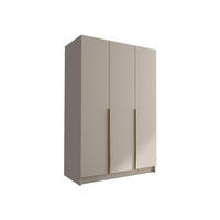 KLEIDERSCHRANK Calia I - Beige/Goldfarben, Holzwerkstoff/Metall (150/215/58cm) - MIRJAN24