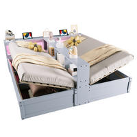 BETT multifunktional 90/180x200 cm Grau 3-tlg. - Grau, Holzwerkstoff (90/200cm) - Meubliv