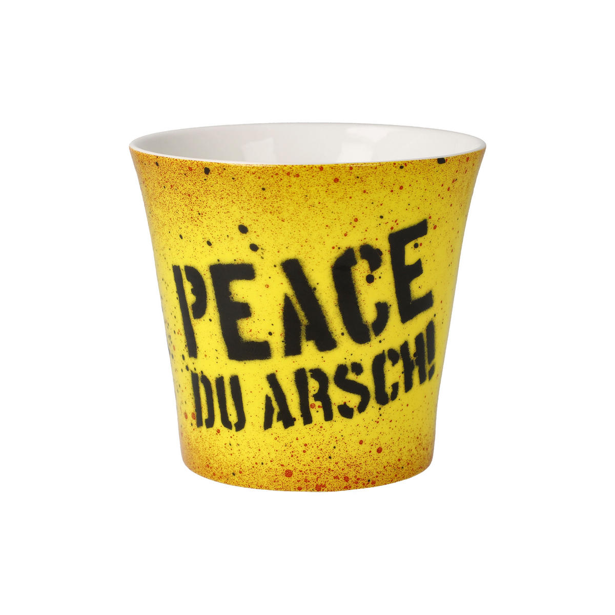 TEETASSE Frank Hummel - Peace du Arsch, Fine Bone China, Bunt, 350 ml - Multicolor, Keramik (0.35L) - Goebel