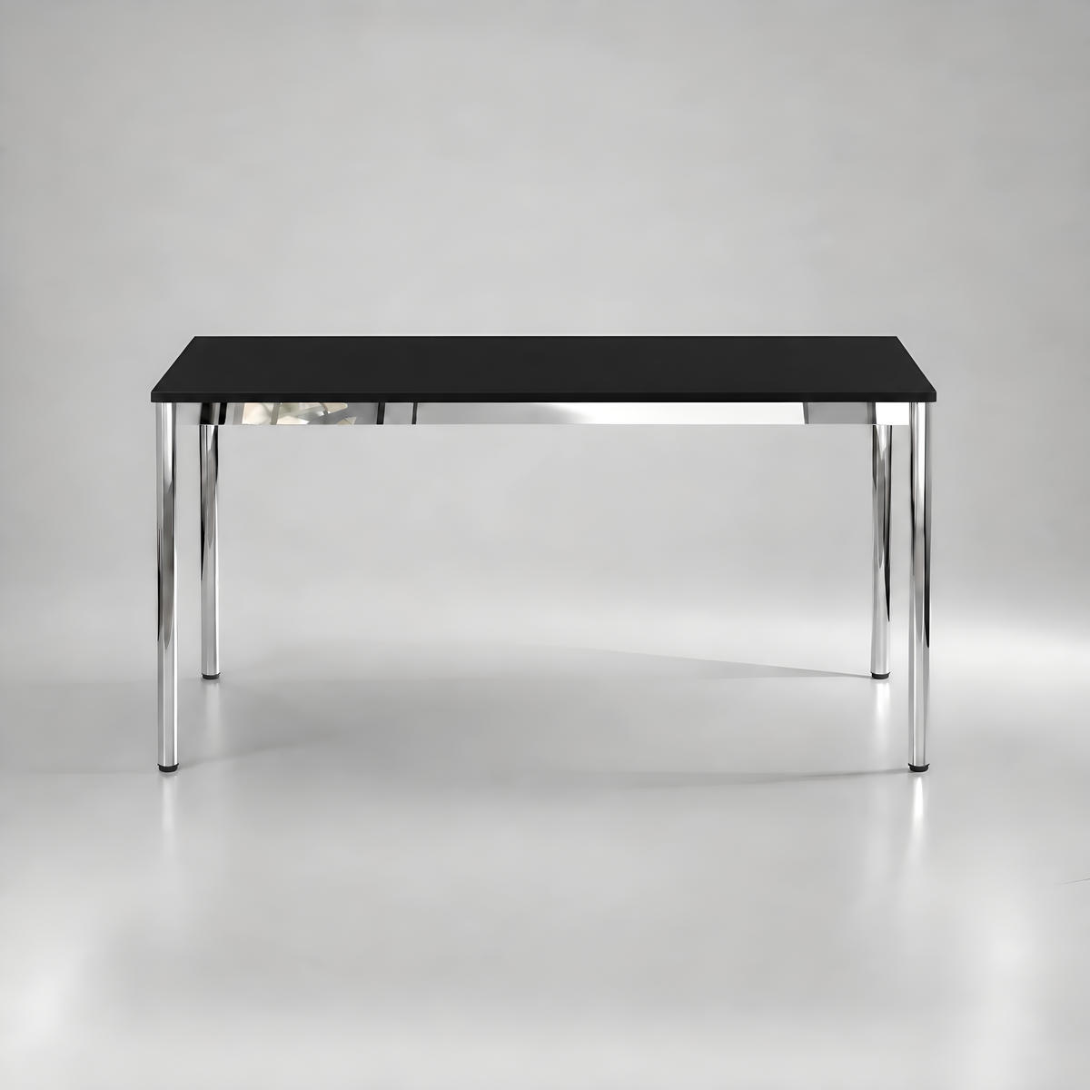 SCHREIBTISCH VST1 150 x 75 cm Schwarz – höhenverstellbar - Chromfarben/Schwarz, Holzwerkstoff (150/75/75.5cm) - Versee