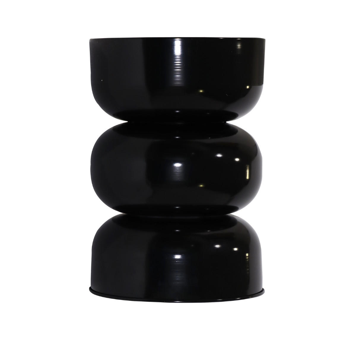 BEISTELLTISCH aus lackiertem Metall 36/50/36 cm - Schwarz, Metall (41/36/50cm) - Calicosy