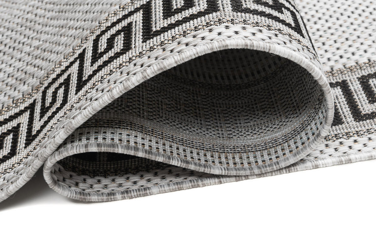 LÄUFER MELISSA Grau Modern Geometrisch 100/1300 cm - Grau, Textil (100/1300cm) - Tapiso
