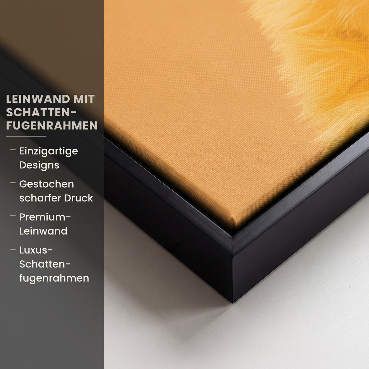 LEINWAND Bilder mit Rahmen - Osterhase - Kostüm - Ente - 50x50 - Gelb, Textil (50/50cm) - MuchoWow