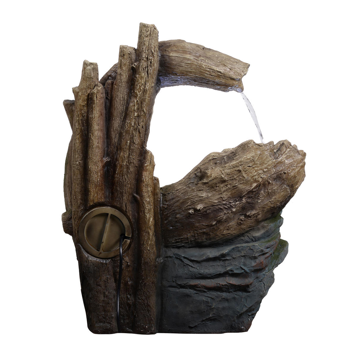 GARTENBRUNNEN Forest Stream, LED, 82cm, Grau - Grau, Stein (64/30/82cm) - Teamson Home