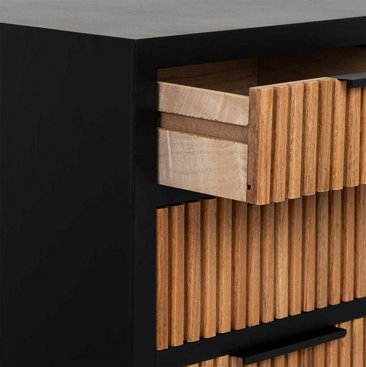 KOMMODE mit 4 schubladen aus holz und metall 80x39x81 cm - Braun, Holz (80/81/39cm) - Wanderlust
