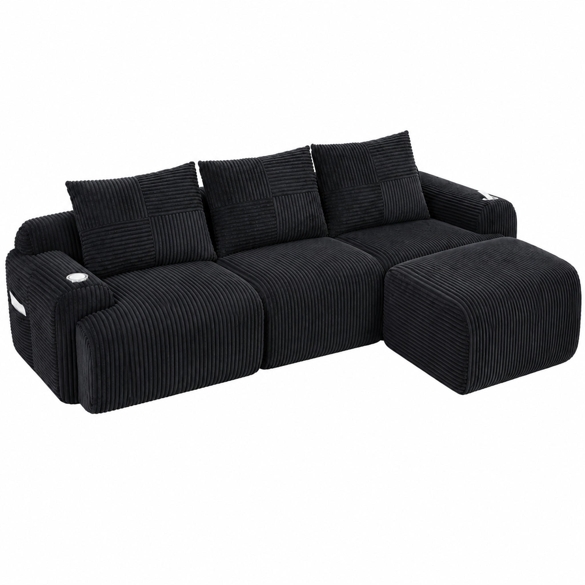 Meubliv Sofa Schwarz 268x174 cm