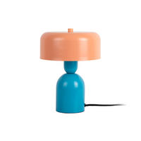 TISCHLAMPE Double Funky 19/19/24 cm - Blau, Metall (19/19/24cm) - Leitmotiv
