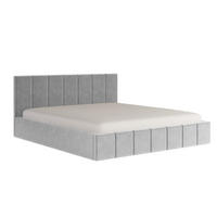 POLSTERBETT aus Velvet Sandvika Hellgrau 120x200 cm - Hellgrau, Textil (120/200cm) - Meblito