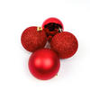 WEIHNACHTSKUGELN 4er-Set Ø 8 cm - Rot, Kunststoff (8/9.2/8cm) - Atmosphera Createur d´interieur