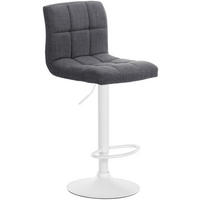 BARHOCKER Cala Stoff weiß hellgrau - Weiß/Grau, Textil/Metall (46/114/47cm) - TPFLiving