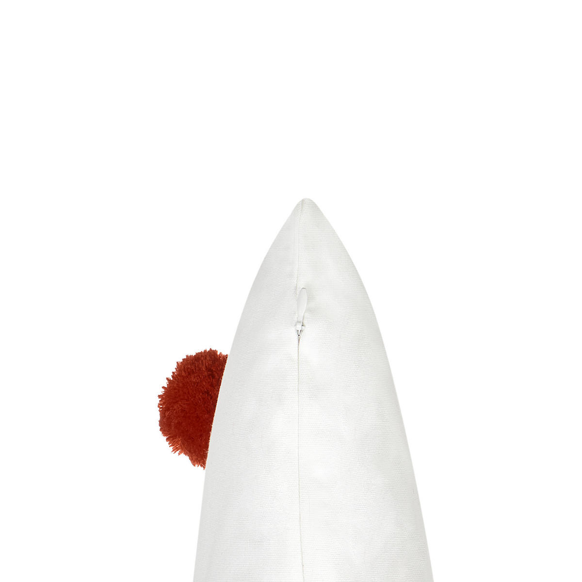 Dekokissen 2er-Set Cremeweiß 45/45 cm Pretzel - Rot/Weiß, Naturmaterialen (45/45cm) - Beliani