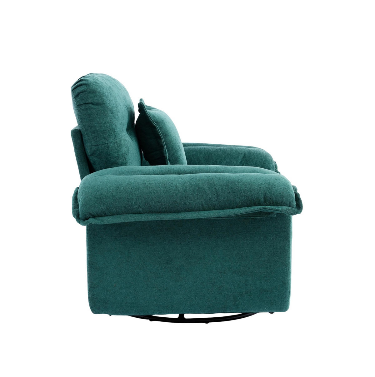 SESSEL in Grün mit 360°-Drehfunktion aus Chenille,84/116/96 cm - Grün, Textil (84/96/116cm) - Flora Grace