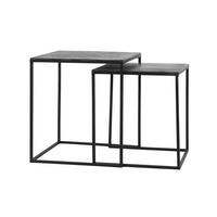 BEISTELLTISCH Banos Silber 44,5/44,5/50,5 cm 2er-Set - Silberfarben, Metall (44.5/44.5/50.5cm) - Light & Living