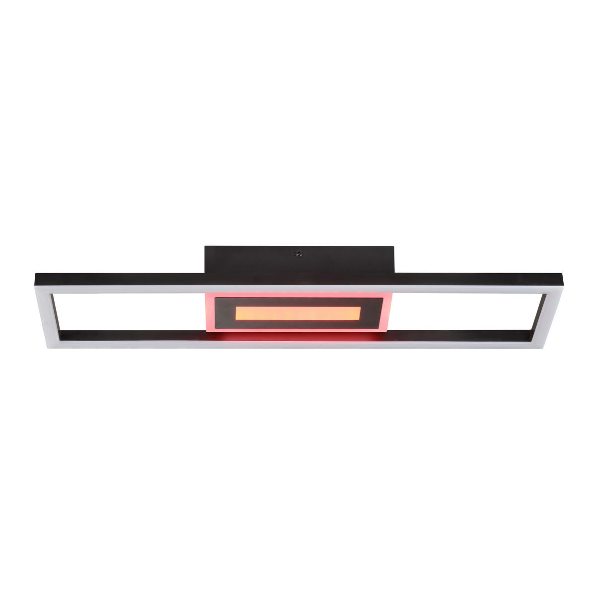 LED DECKENLEUCHTE Besson Schwarz 16/55/5,3 cm - Schwarz, Metall (16/55/5.3cm) - Brilliant