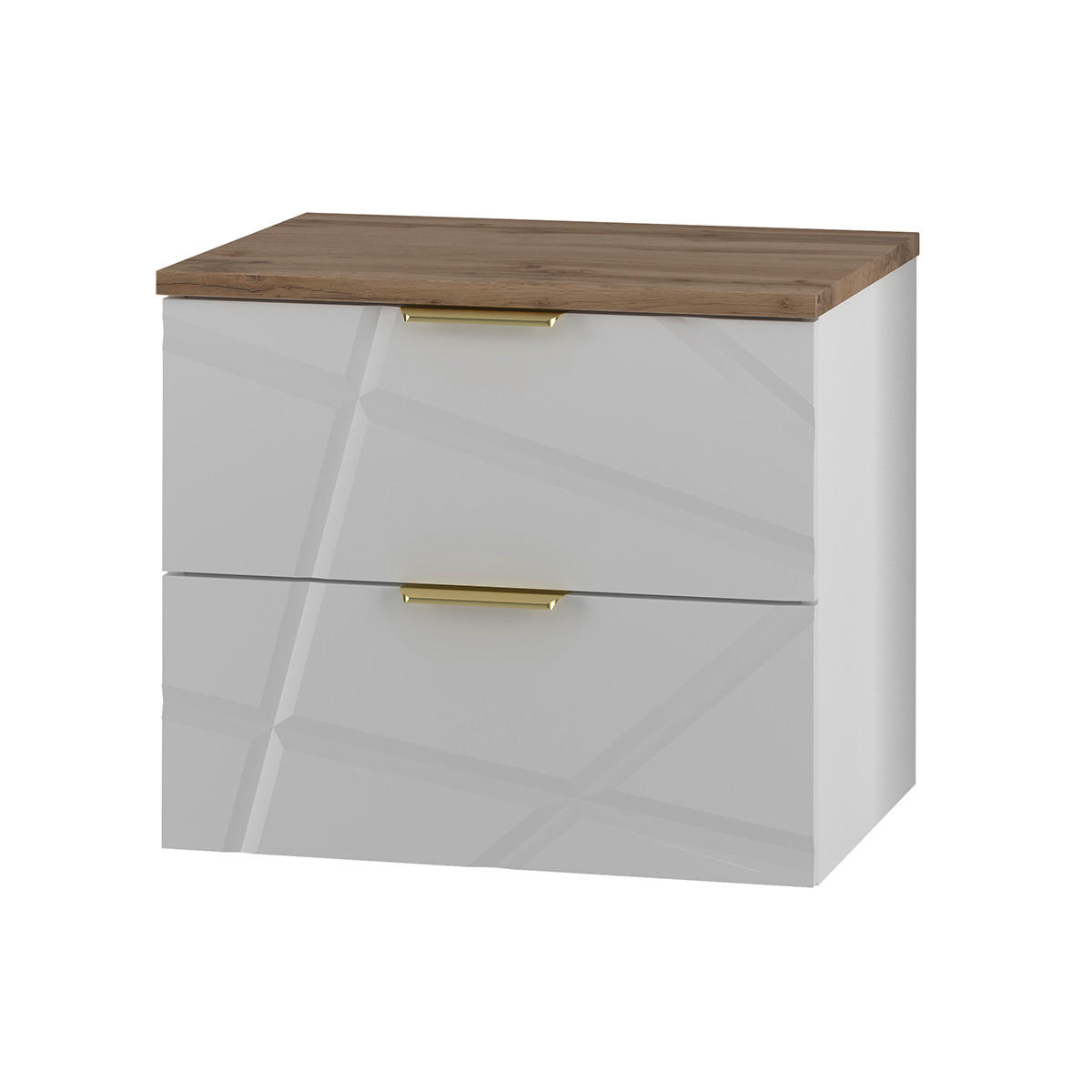 WASCHTISCHUNTERSCHRANK 60.6cm Aurora Weiß - Weiß, Holzwerkstoff (60.6/52.2/46.5cm) - Petits-meubles