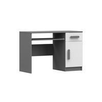 KINDERSCHREIBTISCH INGE 08 110/75/50 cm Weiß+Grau/Grau - Weiß/Grau, Holzwerkstoff (110/75/50cm) - Deine Möbel 24