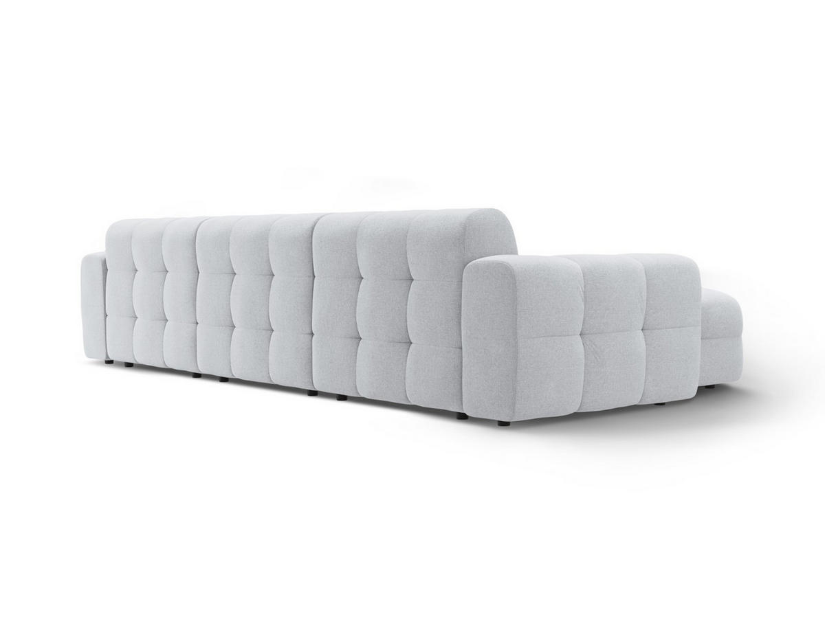ECKSOFA links Kendal aus strukturiertem Stoff hellgrau 5 Sitzplätze - Hellgrau, Textil (173/357cm) - Micadoni