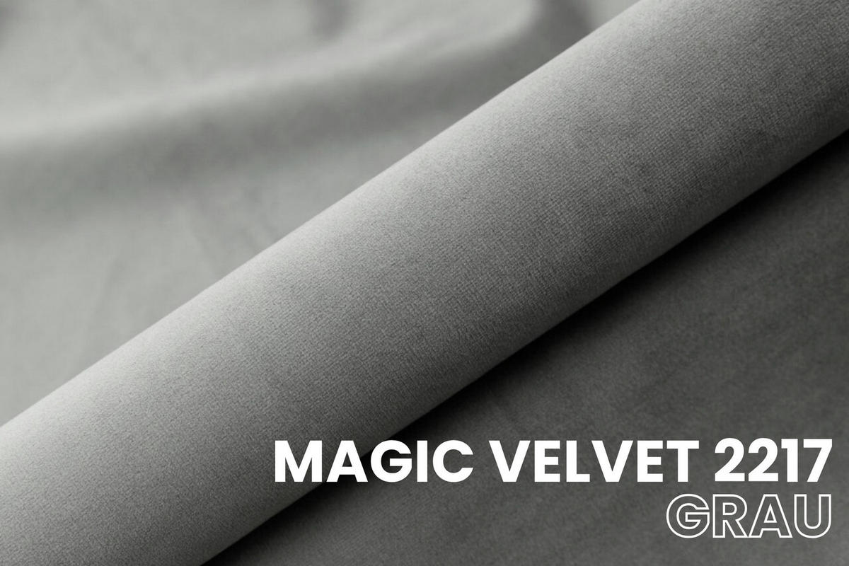 POLSTERBETT MEGAN 200/200 in Velours Grau - Grau, Holz/Holzwerkstoff (200/200cm) - Deine Möbel 24