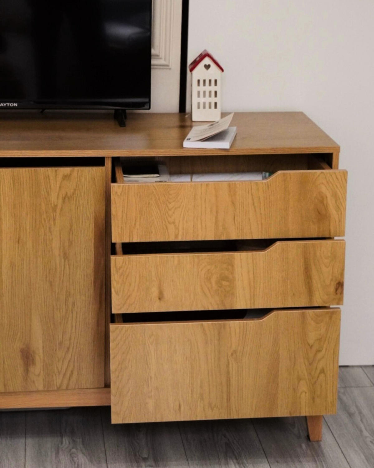 SIDEBOARD se 2 dveřmi Světle hnědý Moncton - světle hnědá, kompozitní dřevo (160/75/45cm) - Beliani