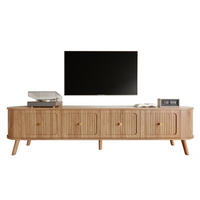 TV-SCHRANK 180/38/47 cm aus MDF und Holzwerkstoff mit Klapptüren und Vintage-Design, Eichefarben - Hellbraun, Holzwerkstoff (180/47/38cm) - Redom