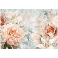 FOTOTAPETE Blumen Pfingstrosen Beige 400x280 cm - Multicolor, Papier (400/280cm) - Wallarena