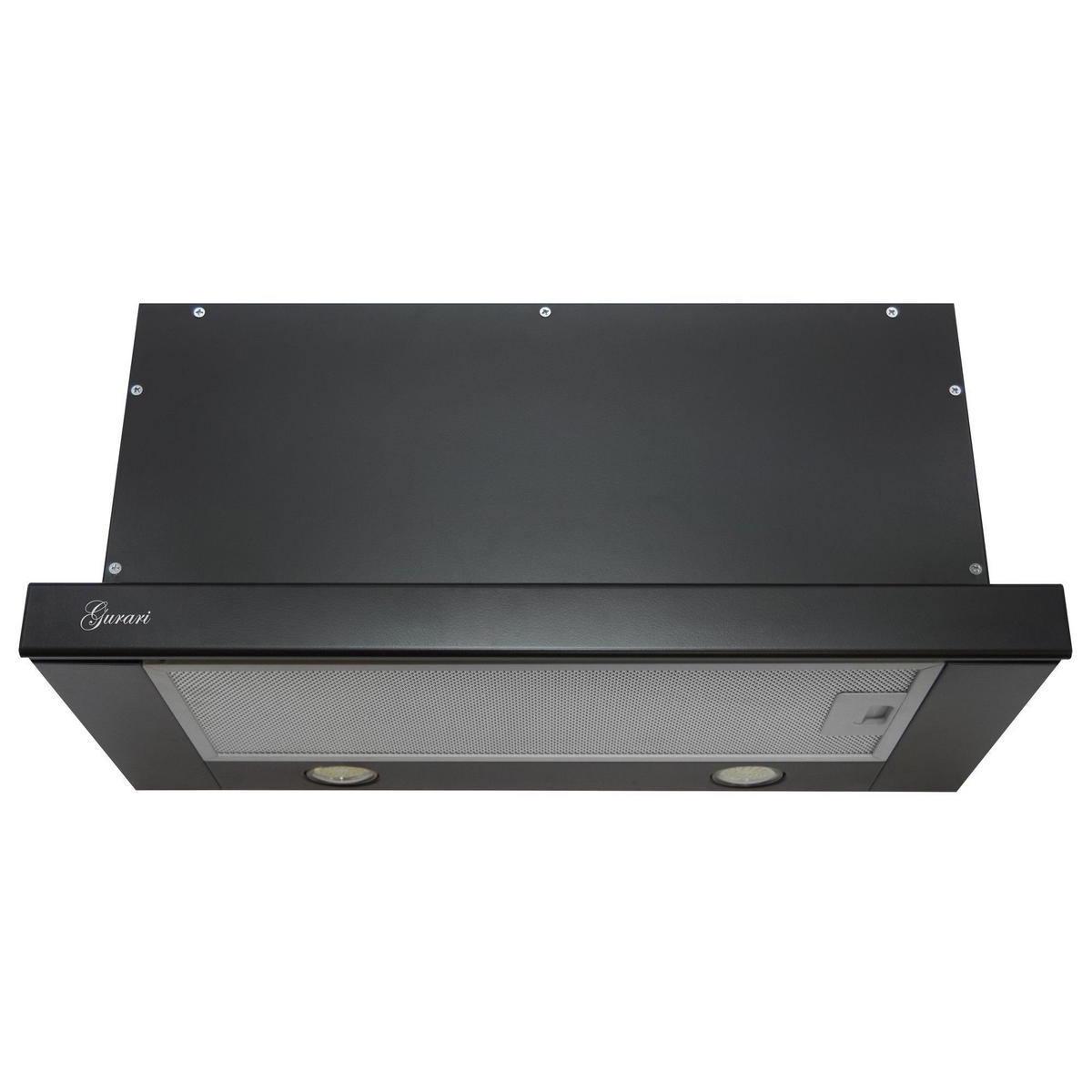 DUNSTABZUGSHAUBE GCH B 135 BL + umluftset, 60 cm Schwarz - Schwarz, Metall (60/24.3/30cm) - Gurari
