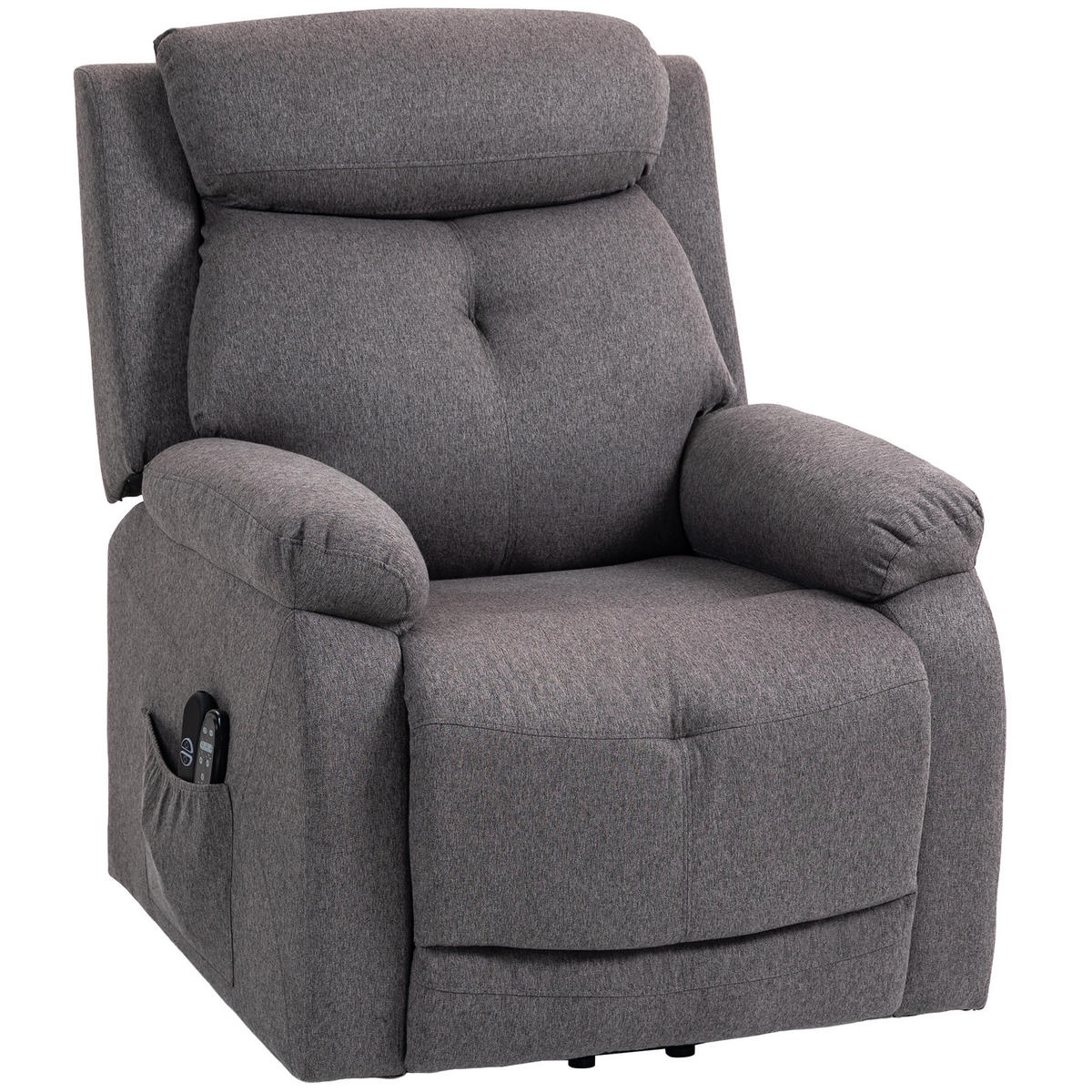 MASSAGESESSEL DE-15400 mit Massage, Heizung und USB Grau - Grau, Metall (86/105/94cm) - ComfortXL