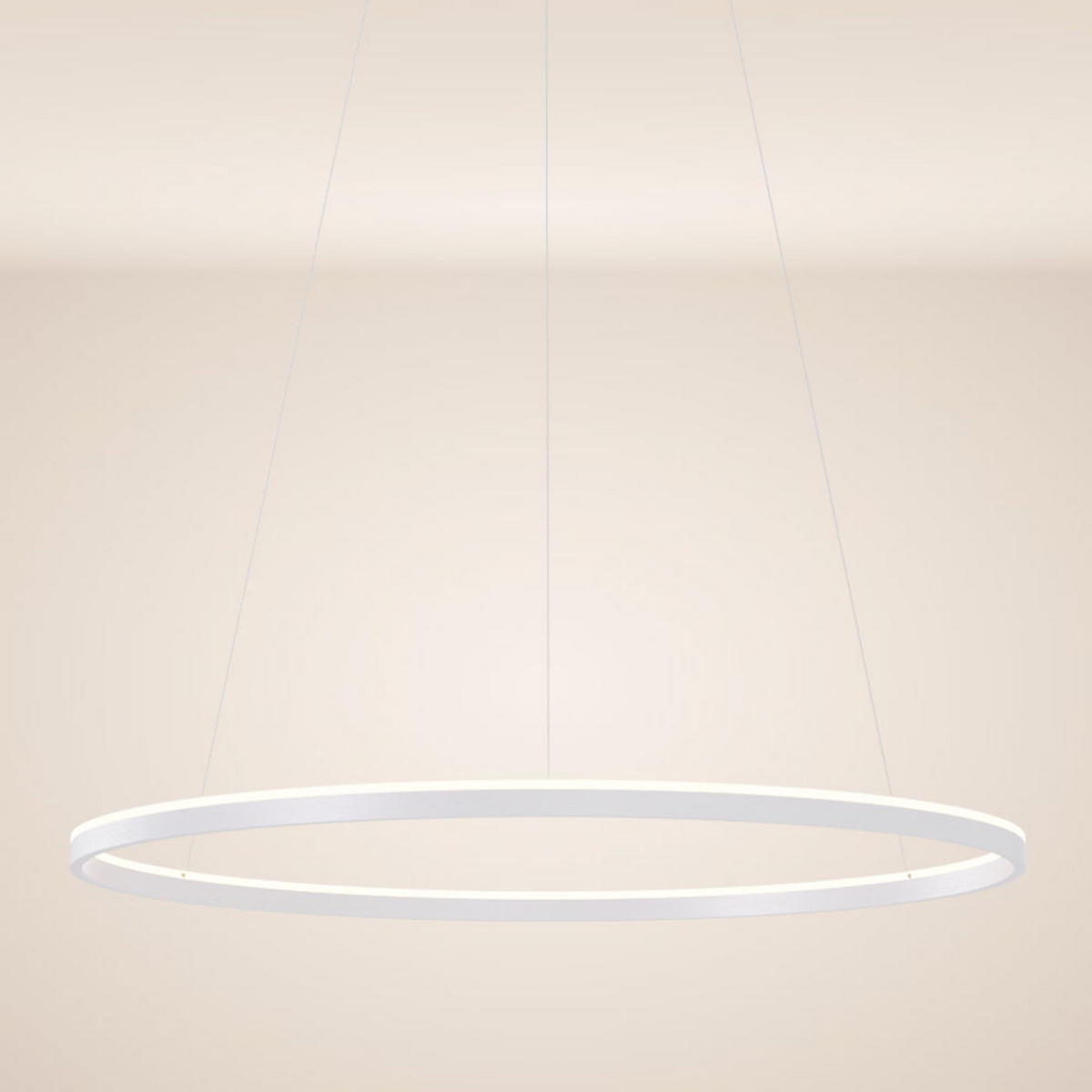 LED-HÄNGELAMPE Ring Weiß Ø 120cm - Weiß, Metall (120/120/3.3cm) - s.luce