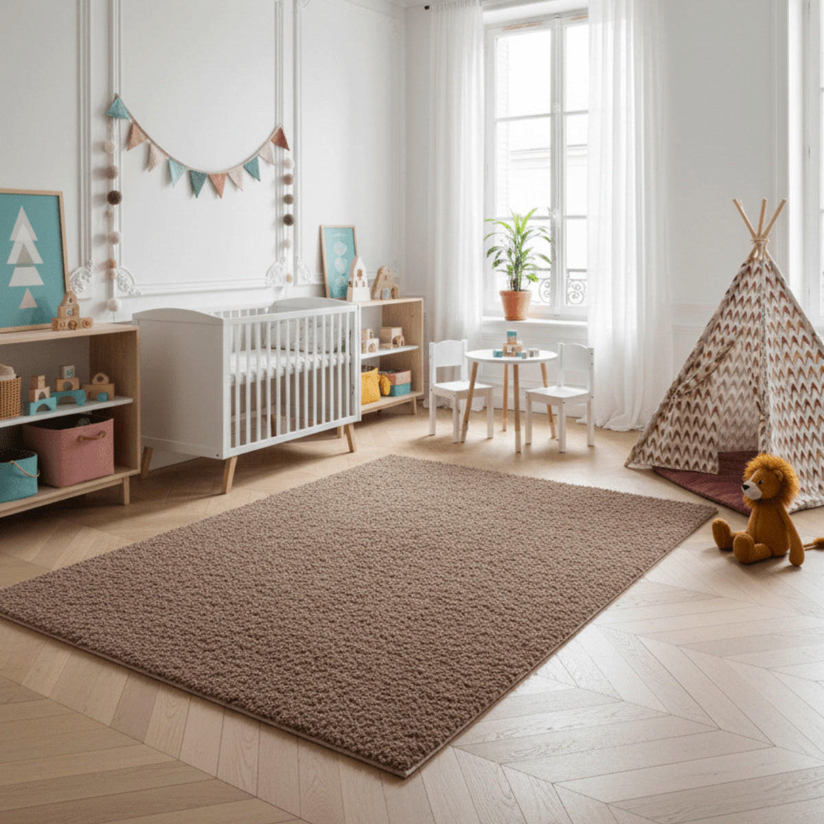 TEPPICH, Ultraweicher im zeitgenössischen Stil bruin - Braun, Textil (120/160cm) - AFK Living
