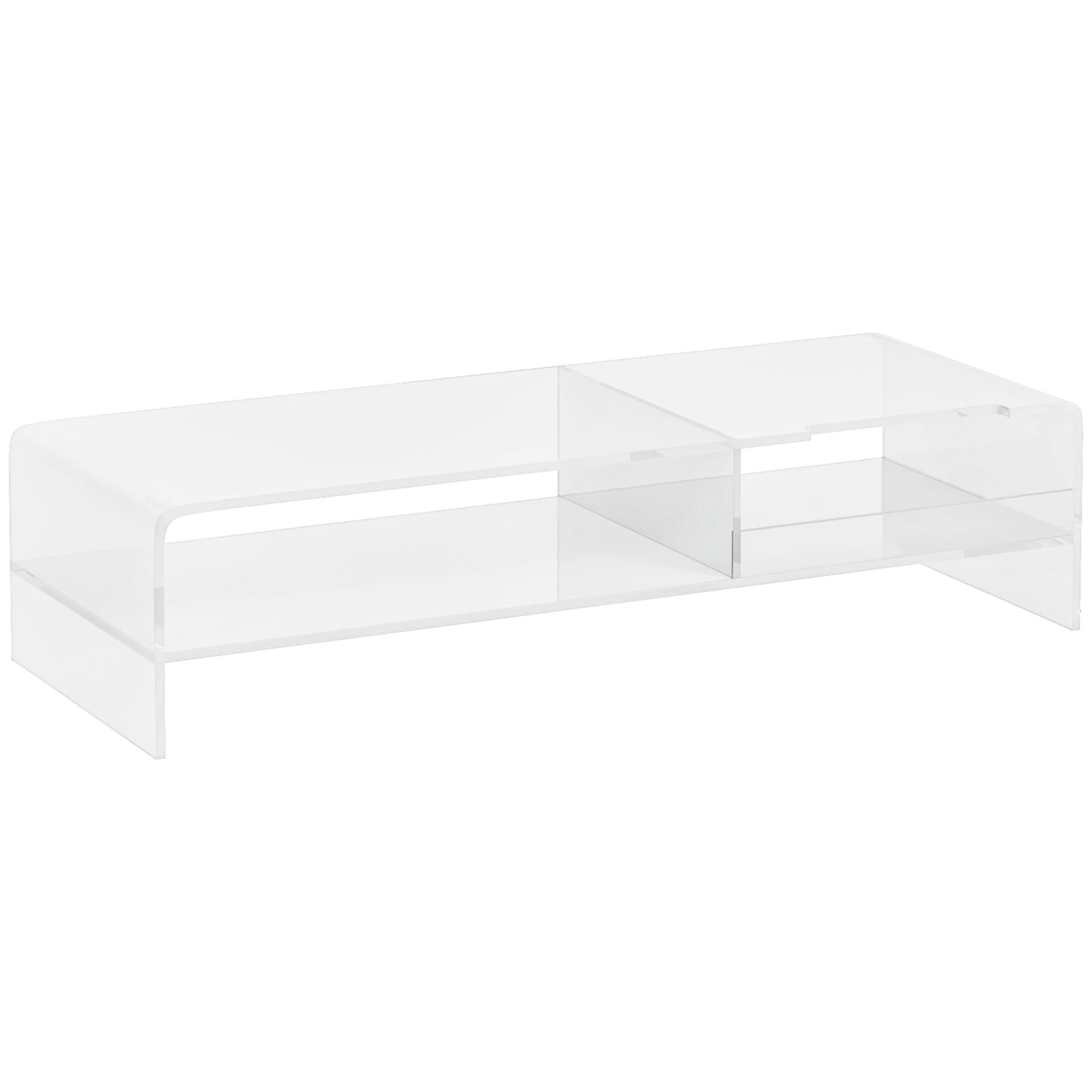 MONITORSTÄNDER - Transparent, Kunststoff (50.8/19/12cm) - HOMCOM