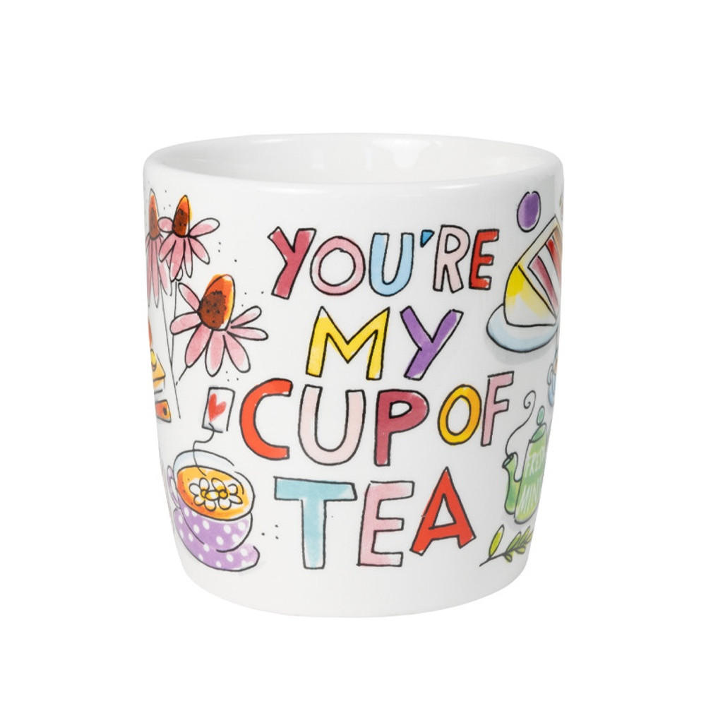 CAPPUCCINO-BECHER Du bist meine Tasse Tee in Bunt - 500 ml - Multicolor, Keramik (0.5L) - Blond Amsterdam