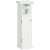 MIDISCHRANK DE-17300 integrierter Toilettenpapierhalter mit Schrank Weiß - Weiß, Holzwerkstoff (17.8/66.5/21.5cm) - ComfortXL