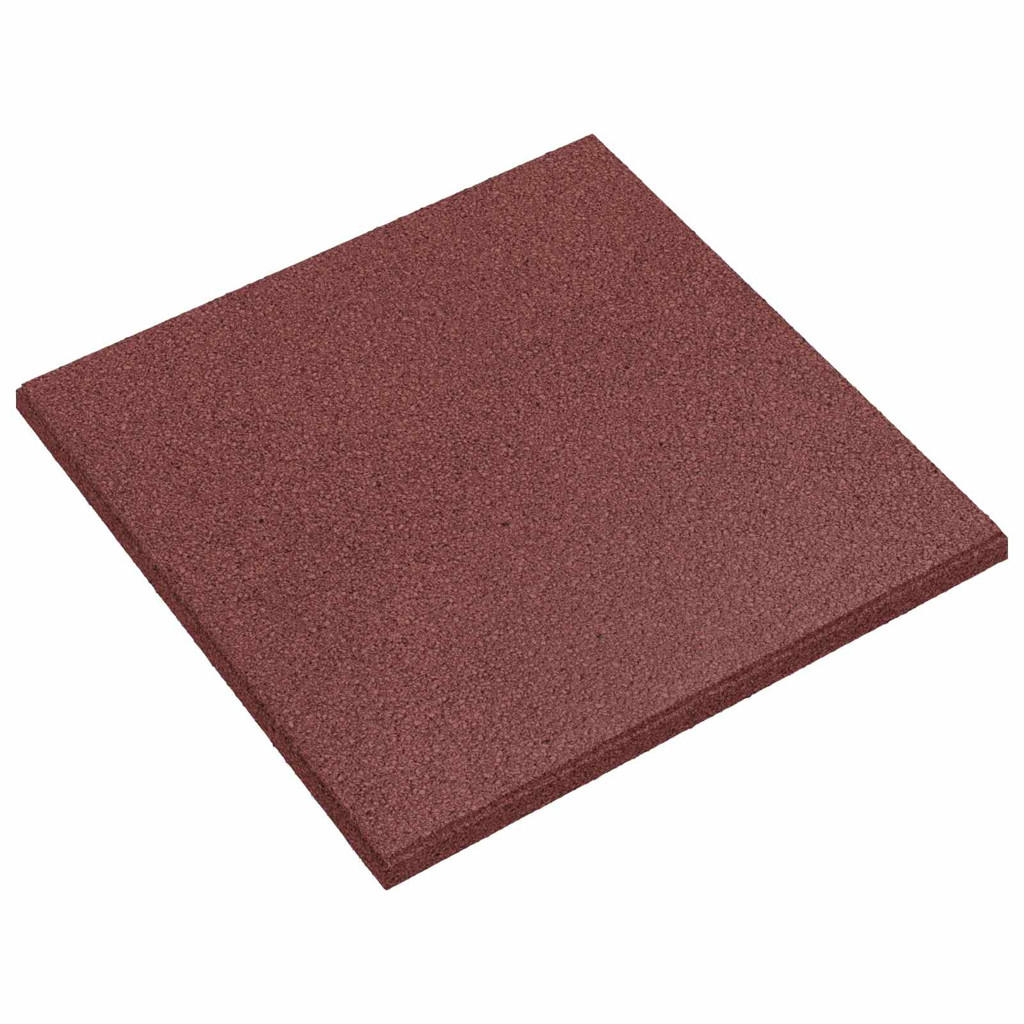 STURZSCHUTZFLIESEN 6 Pcs Rot 50/50 Cm Gummi - Rot, Kunststoff (50/50cm) - vidaXL