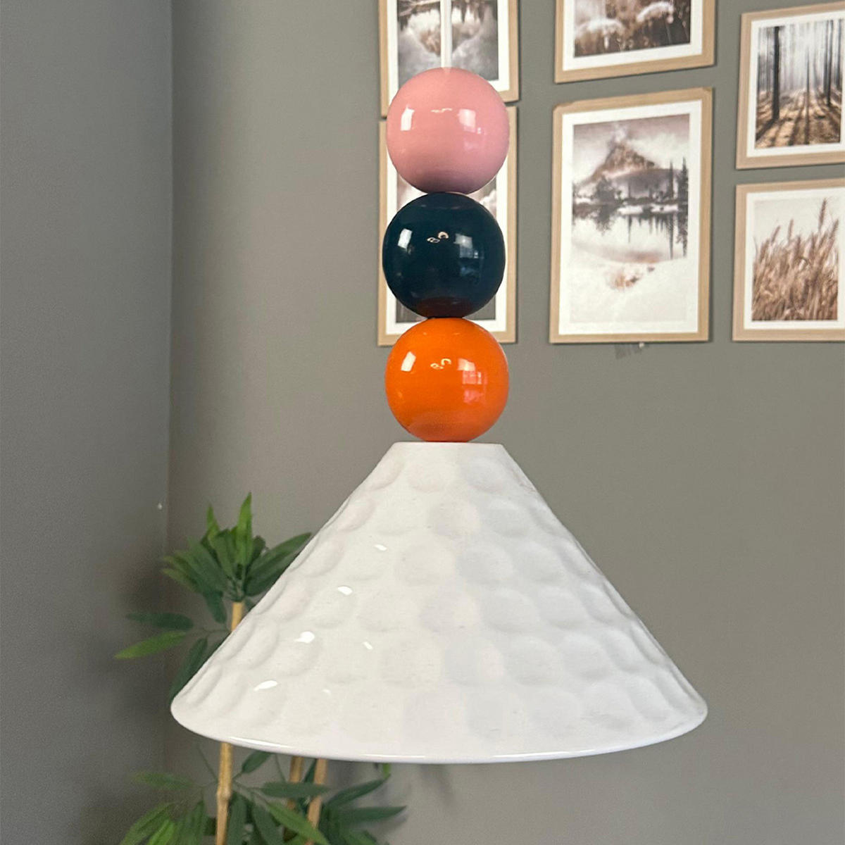 PENDELLEUCHTE PGTRumy - Weiß, Metall (24/24/26cm) - Bamyum