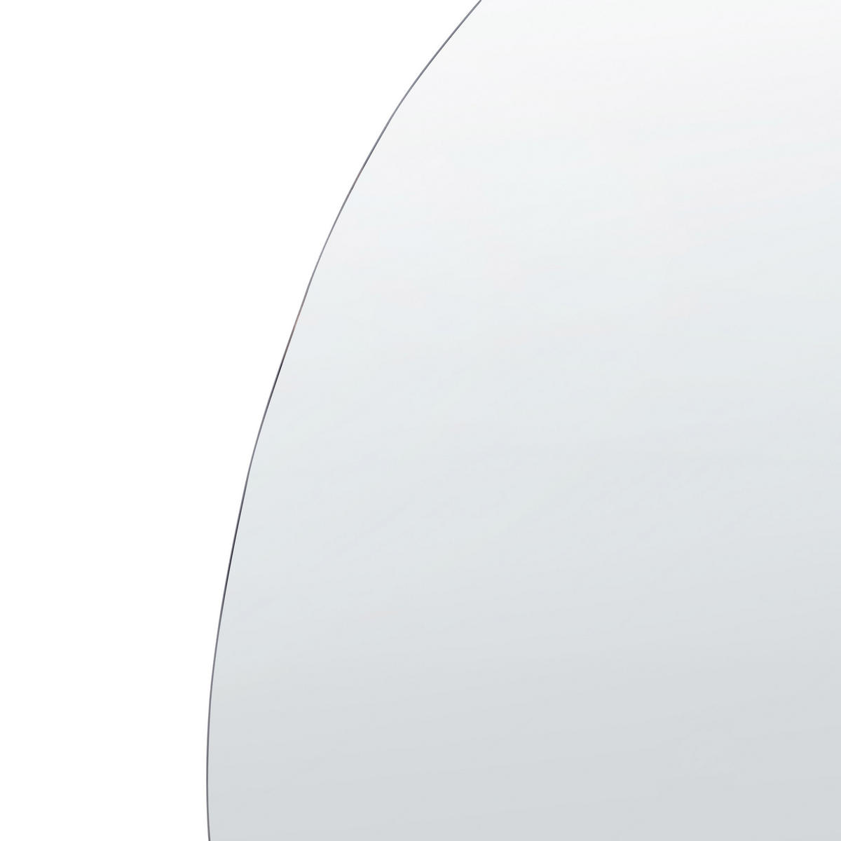 WANDSPIEGEL silber oval 50/70 cm Montresor - Silberfarben, Glas (50/70/1cm) - Beliani
