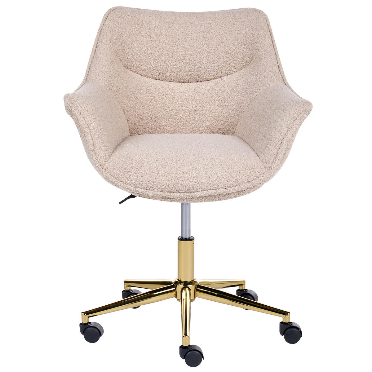 KANCELÁŘSKÁ ŽIDLE Bouclé Béžová Ardelle - béžová, textil (68/82/60cm) - Beliani