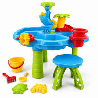 STŮL Vícebarevný dětský vodní herní se stoličkou - různobarevná, plast (60/60cm) - Relaxdays