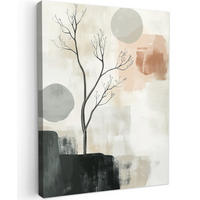 LEINWANDBILD Wabi sabi - Beige - Pflanze 30x40 cm - Sandfarben, Textil (30/40cm) - MuchoWow