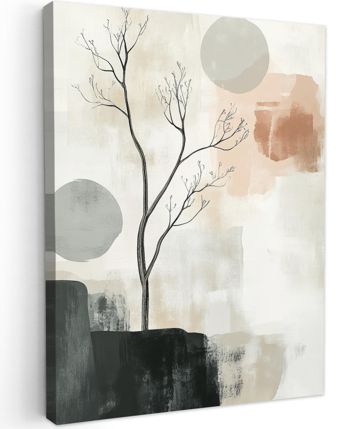 LEINWANDBILD Wabi sabi - Beige - Pflanze 30x40 cm - Sandfarben, Textil (30/40cm) - MuchoWow