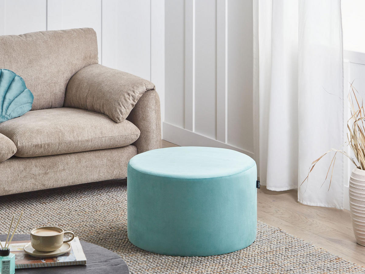 POUF Millen 61/61/36 cm - Grün, Textil (61/36/61cm) - Beliani