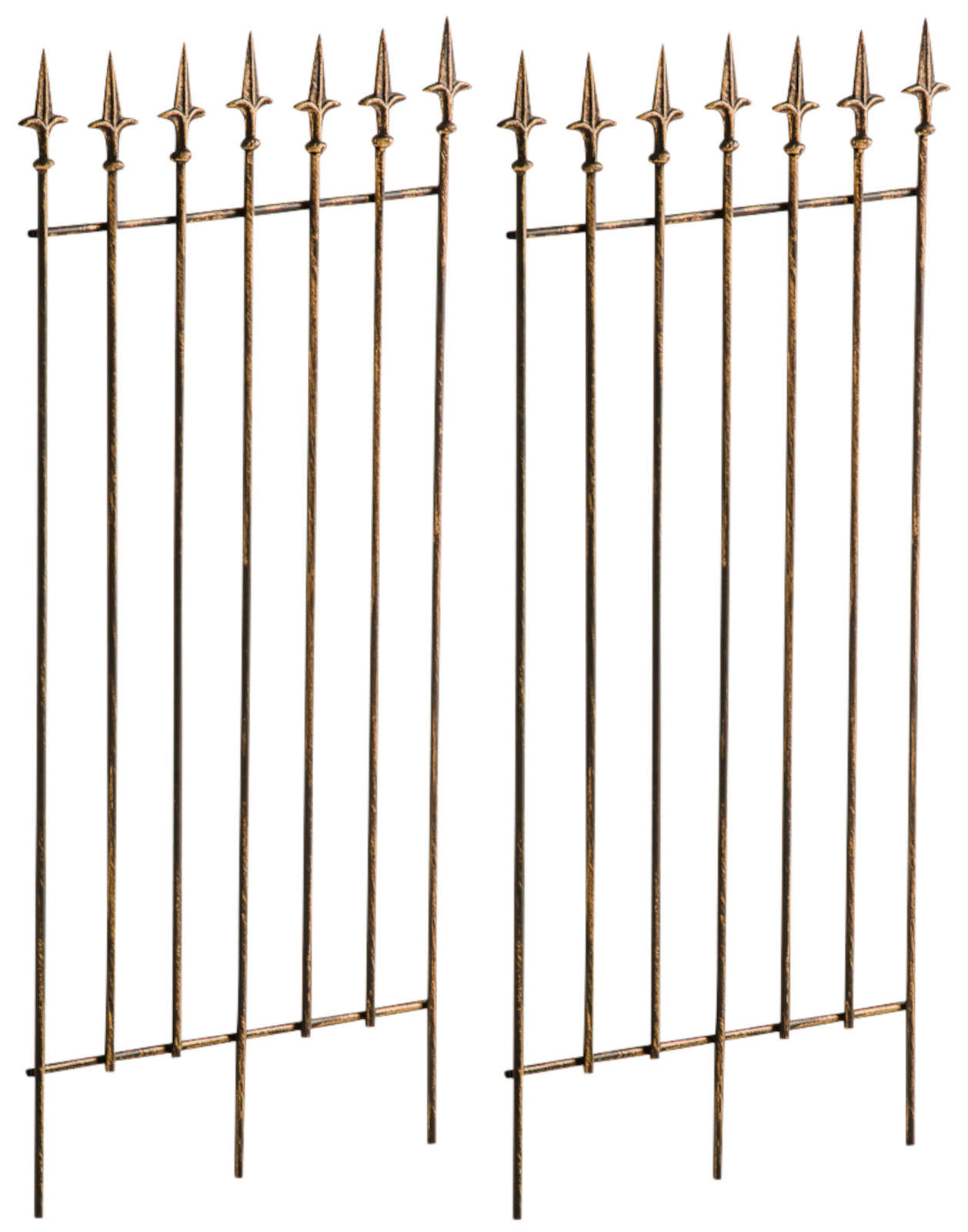 RANKGITTER 2er Set Metall bronze - Bronzefarben, Metall (50/100/0.7cm) - CLP