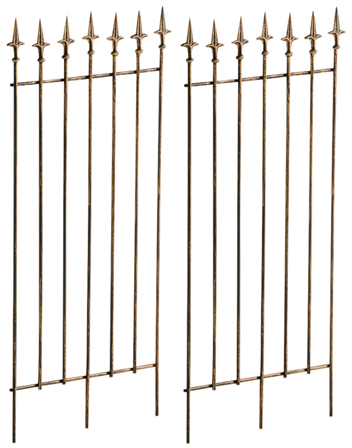 RANKGITTER 2er Set Metall bronze - Bronzefarben, Metall (50/100/0.7cm) - CLP