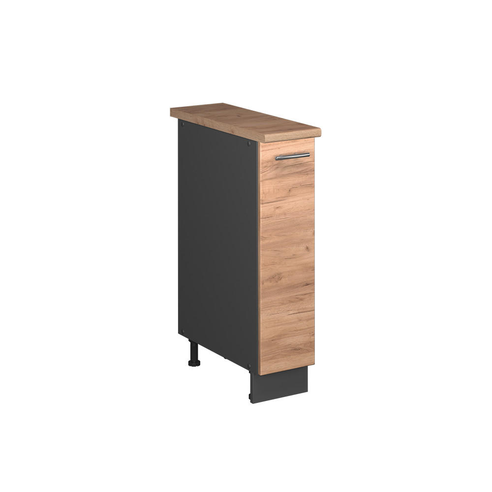 APOTEKARSKÅP Fame-Line, Goldkraft ek/antracit, 20 cm, AP Oak Honungsek, Antracit 82/20/60 cm