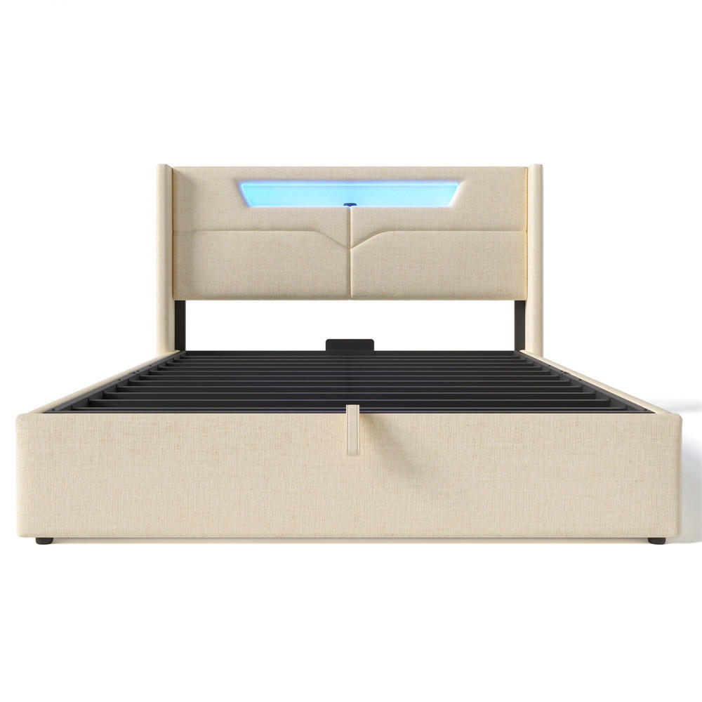 PAT TAPITAT 140/200 cm in In Bej cu Iluminare LED